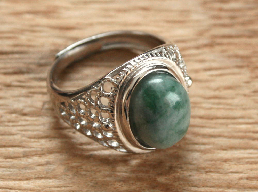 糸魚川翡翠指輪 R00375 清山 作 サイズ調整可 糸魚川 ひすい リング