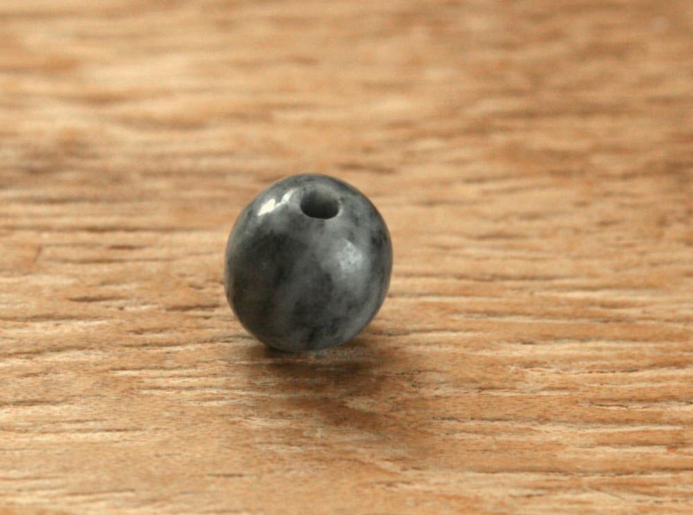糸魚川黒翡翠丸玉 MA0626 三砺 作 10mm*10mm 糸魚川産 黒ひすい 丸玉 パワーストーン お守り