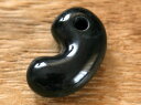 糸魚川黒翡翠勾玉 M09681 豊翠 作 32mm*19.9mm*12mm 糸魚川産 黒ヒスイ製 勾玉 お守り パワーストーン 魔除け