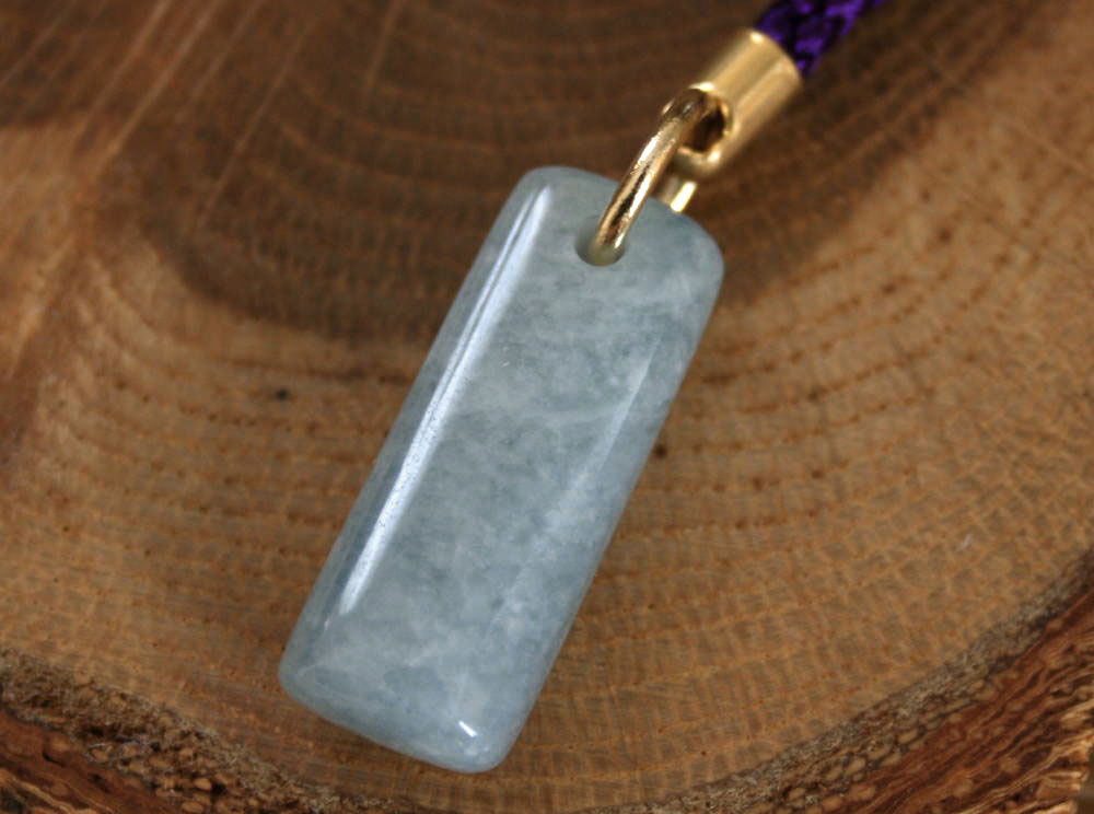 糸魚川青翡翠ストラップ S01663 Sou 作 糸魚川産 青ひすい ストラップ 魔...