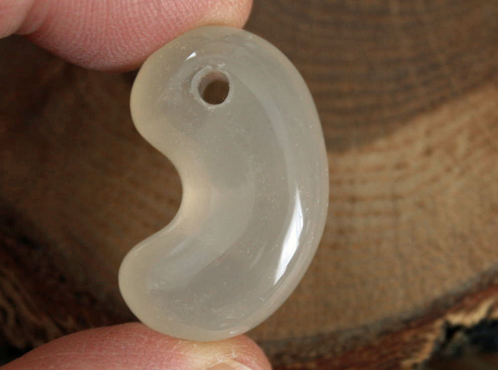 【天珠ビーズ】高級風化天珠3.8cm 宝瓶 (茶地に白模様タイプ) 【パワーストーン 天然石 アクセサリー】