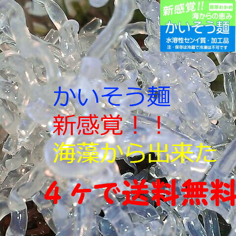 かいそう麺(400g)×4 送料無料 海藻加工品