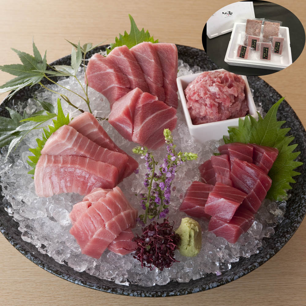 【11/20〜店内まとめ買いでP最大10倍】神奈川 「三浦三崎」天然本まぐろの詰合せ ( 天然本まぐろ大トロ柵100g×1、天然本まぐろ天然本まぐろ中トロ柵10...