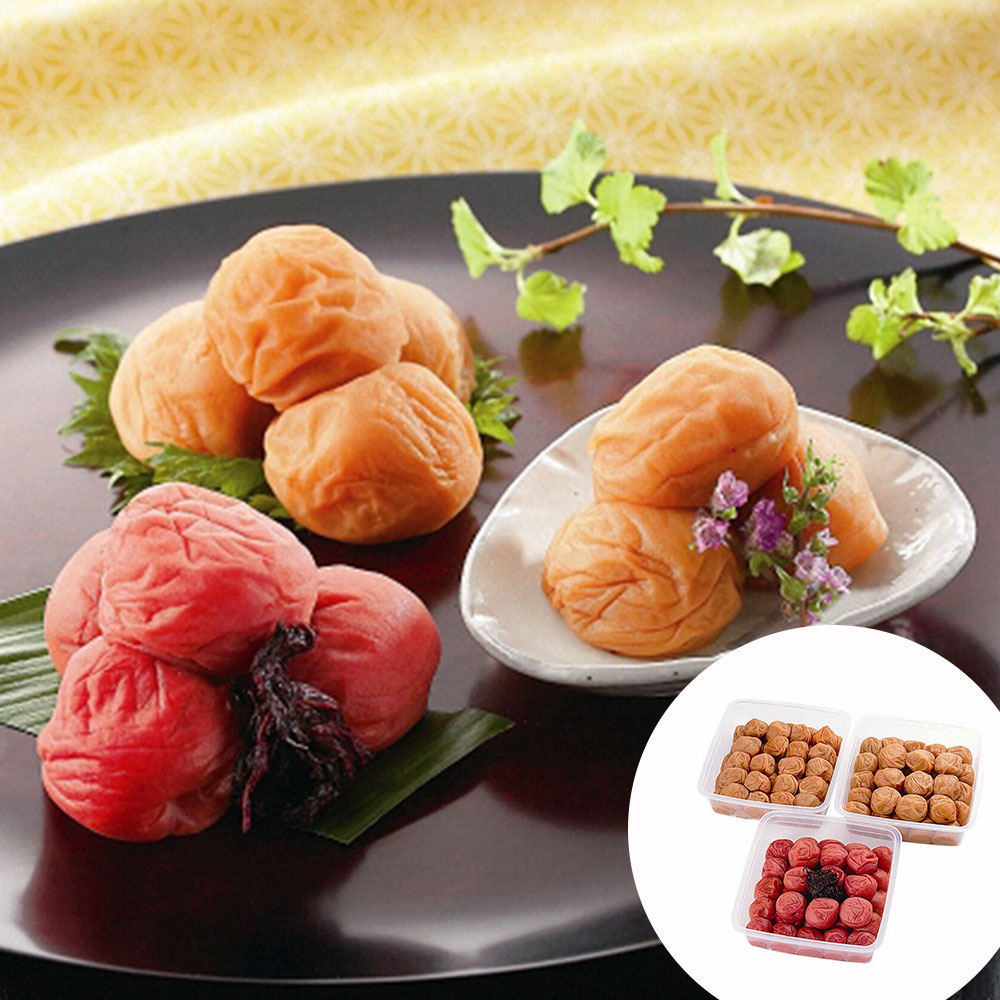 和歌山 紀州南高梅 梅干食べくらべ (昔風味 うす塩味 はちみつ風味) 各800g | ギフト【 日田天領水 x 雅紅茶 公式店 Luruspot 】