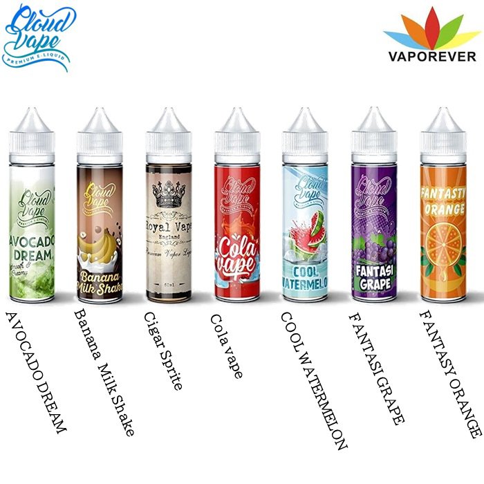 Hitaste JapanのCloud Vape E リキッド 60ml VAPOREVER ヴェポレーバー 電子タバコ｜アングル2