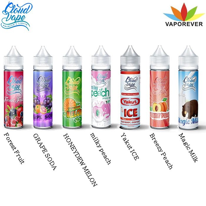 Hitaste JapanのCloud Vape E リキッド 60ml VAPOREVER ヴェポレーバー 電子タバコ｜アングル3