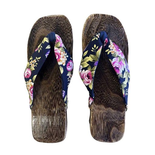 下駄桐下駄レディースおしゃれ和風花柄焼桐鼻緒スリッパ女性用滑り止め普段履き女の子サンダル浴衣向け和装小物玄関室外履き散歩旅行卒業式祇園祭夏祭り盆踊り温泉花火大会用青