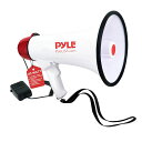 《PYLEパイルサイレン付きメガホン》コンパクトサイズ電池駆動取り外し可能折りたたみ式ハンドルマイク最大40W重さ990G握りやすいグリップ最大914M先まで声が届くクリアなサウンドマイク…(3)
