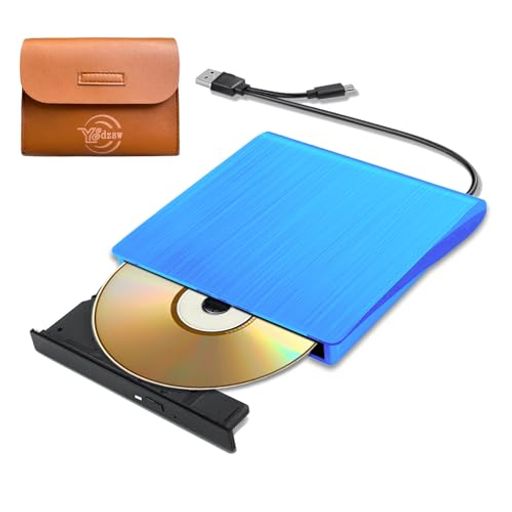 CDDVDドライブ外付けUSB3.0Type-CWin/Mac/Linux対応収納バッグ付きCD/DVD読取・書込み両用薄型ポータブ..