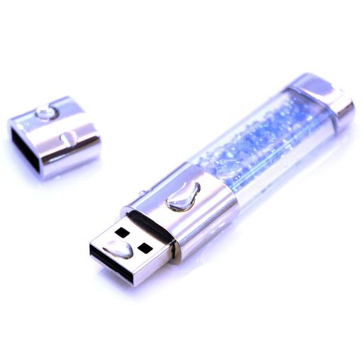 USBメモリ可愛いクリスタルメモリ32GBラインストーンUSB防水フラッシュドライブ-ローズレッド/ホワイト..