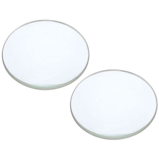 PATIKIL50mm焦点距離両凸レンズ2個直径30mm高さ5mmガラス光学研磨ラウンドエッジレンズ物理実験用クリア