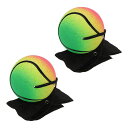 PATIKIL2.5”スポーツリストボール2個セットテニスラバーリバウンドリストバンドリストリターンボールエクササイズプレイ用ミックスカラー