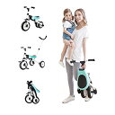 Kamelun三輪車3in1手押し棒付き手押し車1~6歳折り畳み自転車軽量子供自転車誕生日プレゼントキックバイクへんしんバイク