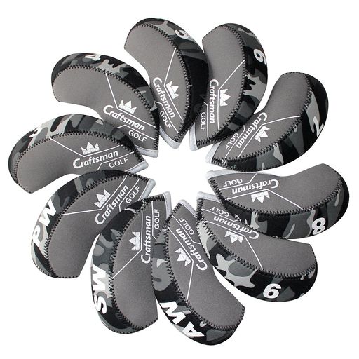 CRAFTSMAN(クラフトマン)ゴルフアイアンカバーウェッジカバーヘッドカバー迷彩(迷彩10PCS入り)