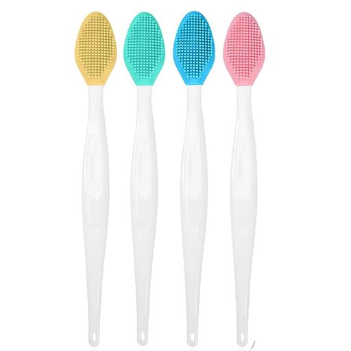 Roczential4個セット猫ブラシ猫ラバーブラシ猫あご汚れたあご掃除ブラシ猫両面クリーニングブラシ柔軟..