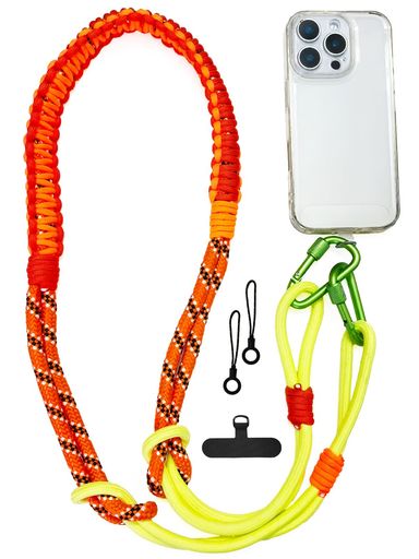 [Oumino]スマホストラップショルダー携帯ストラップスマホiPhone対応ショルダーストラップバッグストラップ肩掛け極太130cm編み込みカメラネックストラップ首掛け分割可能アウトドアおし…