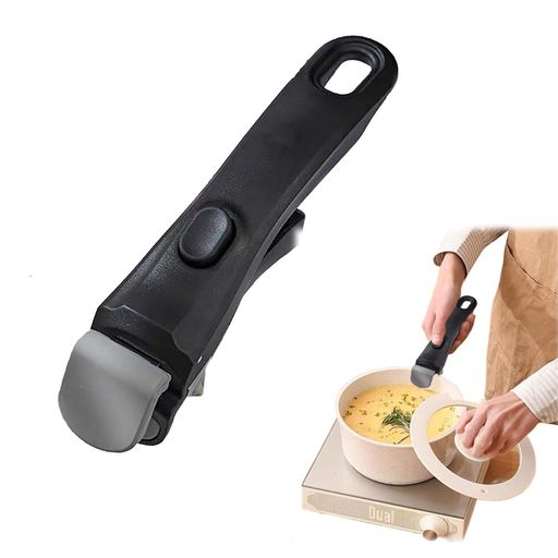 UOPRサーモスフライパン取っ手脱着式汎用交換用ブラック滑り止め設計安定性簡単取り付けフライパン・鍋..