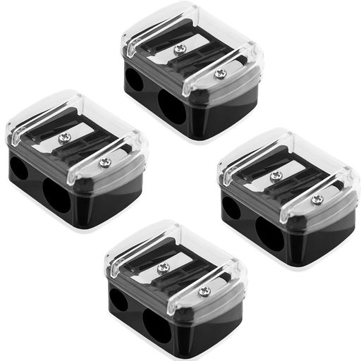 JUJUGOイライナー削り器【4個セット】アイブロウペンシルシャープナー眉ペンシル削り鉛筆削りミニ2穴設..