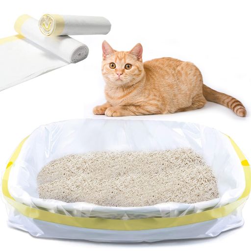 LEZZYRUCK猫トイレ袋74*45CMSサイズ36枚0.05MM超厚手猫砂袋猫うんち袋猫自動トイレ猫ゴミ箱耐荷重10KG..