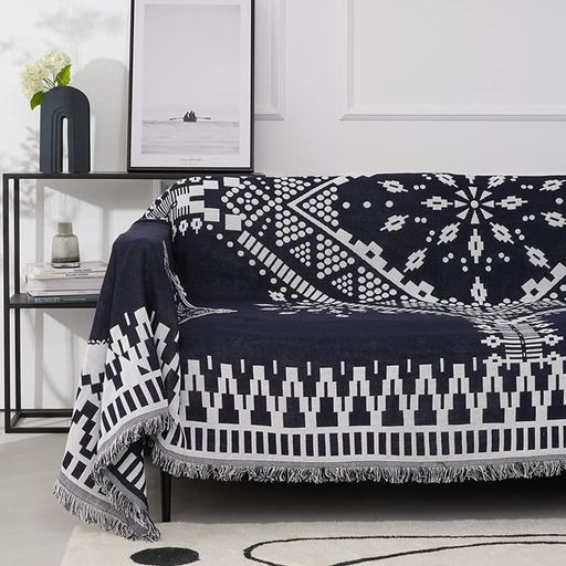Sofa Covers - Kaoslenマルチカバーソファカバー北欧風ソファーかばー多機能ブランケットベッドカバーフリンジ付きソファ、ベッドカバー、毛布、テーブルクロスなどに適しています汚れ防止滑り止め…
