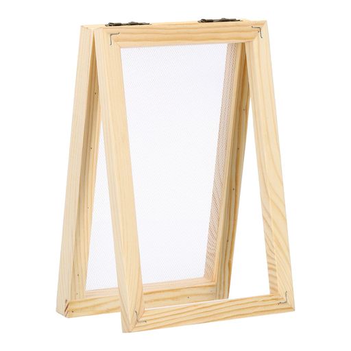 PATIKIL木製ペーパーメイキングスクリーン6.1x3.9”2in1ペーパーメイキングモールドおよびデッキルペー..