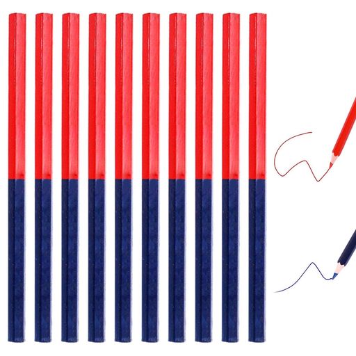 EsiFare赤青鉛筆【10本入】赤鉛筆青鉛筆赤青えんぴつ赤鉛筆小学生赤青鉛筆小学生壊れにくく、耐久性が..
