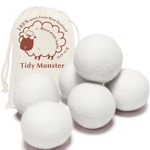 【MaikOn】ウールヘアドライヤー-ニュージーランドウール6パック無料バッグ付き-75mmXL大型ヘアドライ..