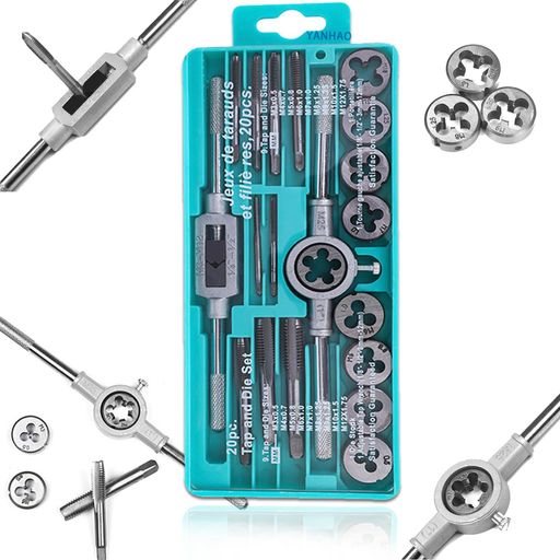 タップダイスセットタップセット20PCSYANHAO高硬度操作簡単ネジ穴修復ツール自動車修理ネジネジ穴補修(..