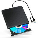 FLOSPHENCDDVDドライブ外付けUSB3.0+TYPE-Cポート付きポータブルCD/DVDプレイヤードライブCD/DVDディスク読み込み書き込み再生プレイヤー焼きダビング対応WINDOW/MACOS対応(2)