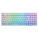 e元素Z-94ワイヤレスRGBメカニカルキーボードBluetooth・2.4GHZ無線・USB有線の3モード接続白軸ゲーミングキーボード94キーグラデーションブルーキーキャップiOS/Android/Mac/Windows対応の仕事PC用(2)