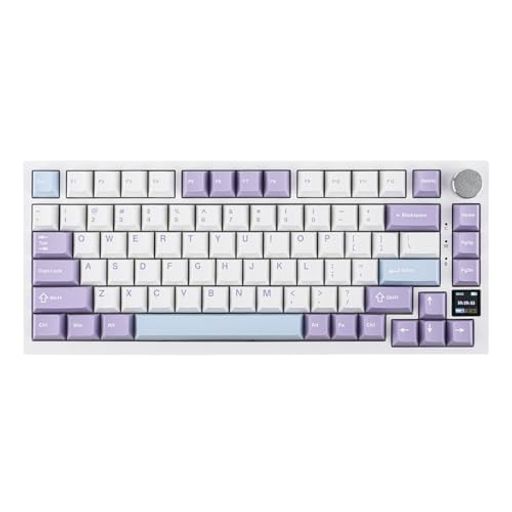 EPOMAKERAjazzAK820Proゲーミングキーボード75%ガスケット搭載メカニカルキーボードTFTスクリーン3モード(Bluetooth5.1/2.4Gワイヤレス&Type-C有線)消音フォーム搭載(White EPOMAKERAjazzAK820Proゲーミングキーボード75%ガスケット搭載メカニカルキーボードTFTスクリーン3モード(Bluetooth5.1/2.4Gワイヤレス&Type-C有線)消音フォーム搭載(White