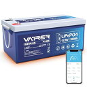 VATRERPOWERLIFEPO412V300AH自己加熱BLUETOOTHリン酸鉄リチウムイオンバッテリー3840WH200ABMS内蔵2560Wの負荷電力...