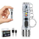 HUCOZYハンディライトミニ懐中電灯USB-C充電式キーホルダー式led超小型軍用強力防水フラッシュライト明るいマグネット搭載軽量1.5m耐衝撃防災停電対策緊急用夜釣りキャンプ非常時防災【1…(4)