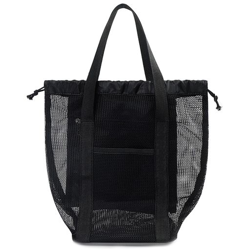 スパバッグ温泉バッグジム抽繩口サウナスイミングバッグお風呂通気性メッシュ素材大容量女兼用ジムキャ..