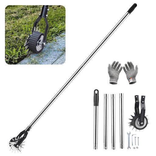 xinxin-home芝生カッター芝の縁切り草刈り道具手動芝刈り機雑草除去長いハンドル付き長さ調節可能組立..