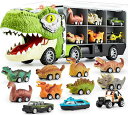 REMOKING13in1恐竜おもちゃ車おもちゃ収納カーミニカーセット知育玩具ライト音恐竜フィギュア2345678歳誕生日プレゼント男の子女の子(3)
