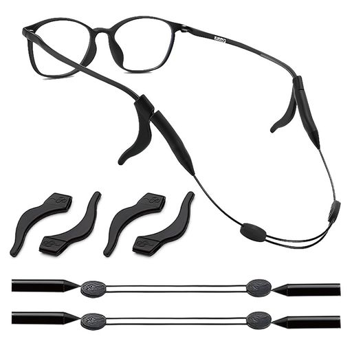 [Marcea]メガネずれ落ち防止メガネストラップ眼鏡ずれ落ち防止バンドメガネバンドスポーツ眼鏡ストラップ眼鏡バンド調節可能めがねストッパーめがね固定2本セット