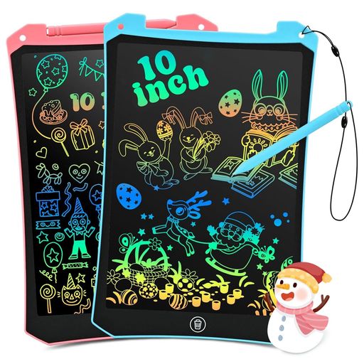 EooCoo子供プレゼント-10インチお絵描きボード2枚組用1歳-10歳向けクリスマスプレゼント2025誕生日幼稚..