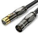 VANAUXマイクケーブルXLRケーブルキャノンオス-メス3ピ楽器・音響機器延長バランスケーブルマイク録音用プロ録音コンデンサマイク、AVアンプ、スピーカー等の録音デバイスに対応(1m)