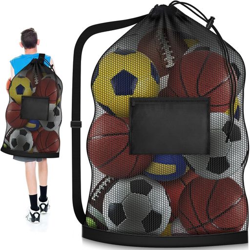LAKYMISYボールバッグ巾着型特大サイズネットバッグ肩掛け球技ボールサッカーボールバスケットボールバレーボール収納袋部活練習試合スポーツ用品収納ユニフォーム着替えシューズ入れ LAKYMISYボールバッグ巾着型特大サイズネットバッグ肩掛け球技ボールサッカーボールバスケットボールバレーボール収納袋部活練習試合スポーツ用品収納ユニフォーム着替えシューズ入れ