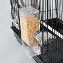 鳥用フードフィーダー餌やり餌入れ給餌機自動餌与え透明容器キャット食器出張旅行お留守番小型動物文鳥鳥かご掛ける食べ殻の防止