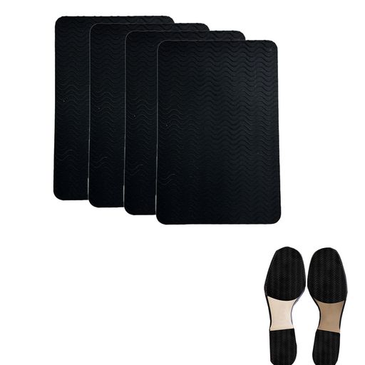 [LUYING]靴底滑り止めゴム片4枚入りソール交換張り替え粘着テープ耐摩耗性不浸透性強粘着テープ滑り止..