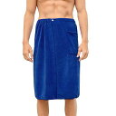 ラップタオル大人用巻きタオルプールタオルメンズ速乾大判バスローブ柔らかいバスタオルビーチタオル吸水速乾肌触りプール用タオル70cm丈ブルー