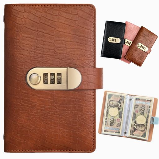 【貯金箱 札 - 素材】柔らかく耐久性のあるPVCとPUレザーで作られた現金封筒付き予算簿は、手触りが良く、防水加工で長く使える。 【貯金箱 札 - 大容量】50ページあり、】最大100枚のお札を収納できる本製品は、目標額「100万円」の貯金が可能で、達成感を味わえる設計です コンパクトながらも大容量設計で、お札を効率的に貯金することができます。 【貯金箱 札 - 貯金手帳】手帳型で使いやすく、いつでもどこでもスマートに紙幣を管理できます。貯金だけでなく、記念紙幣の保管にも役立ちます。 【貯金箱 札 - 透明】透明なリフィルで中身が一目でわかり、すぐに何がどこにあるか確認できます。 【貯金箱 札 -教育・防災・日常に最適】子どもにお金の大切さを教える教育ツールとしても、防災時に即持ち出せるコンパクトサイズで、備えとしても安心です。