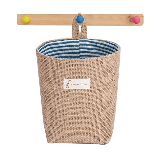 ウォールポケット麻壁掛け収納収納ポケットベッドサイド収納吊り下げベッドサイドポケットかわいい吊り..