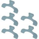 Lyyxjsltd5個セットブッククリップ教科書クリップ開いたまま固定本装飾便利使いやすい耐久性プラスチック製ペーパー文書書類用おしゃれ文房具事務用品オフィス用品学生用便利(アッシュ…