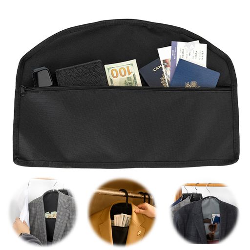 PAVIKEハンガー式隠し金庫ハンガー隠し金庫ハンガー型金庫貴重品を隠す隠しハンガー金庫隠し収納ハンガー盗難防止現金、カード、パスポート、書類、ジュエリーなど収納可能旅行や自宅用