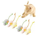 猫ネズミおもちゃ(混色)(6個パック)ペットおもちゃ噛むおもちゃ運動不足を和らげ猫とネズミのおもちゃストレス発散キャットニップネズミ型投げるおもちゃおもちゃストレス解消猫び噛…|詳細画像