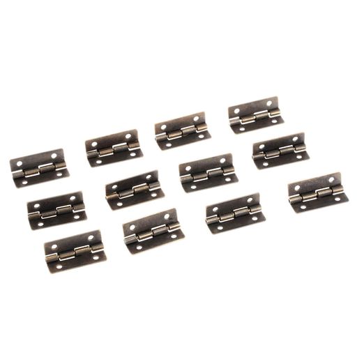 Rakuten - Dophee30*12mm0°~90°平蝶番丁番ミニ蝶番ウェアヒンジ木箱用のヒンジアンティーク調手芸手作りパーツ金具ネジ付き12枚入り