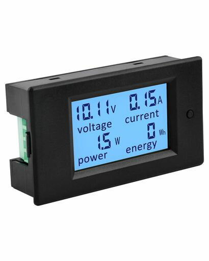 DiyStudio20A直流デジタル電圧計DC6.5-100V電力計電流計消費電力測定器LCD表示多機能電子測定機器スプリッター内蔵